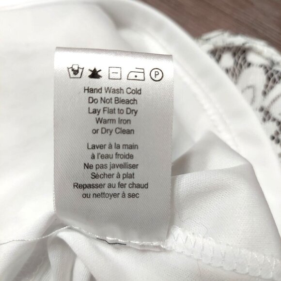 Heartloom Womens White Floral Lace Ruffle Short Sleeve Top - Picture 7 of 8